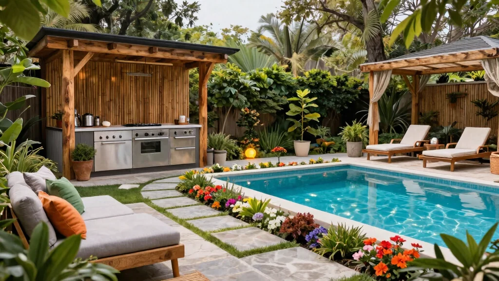 14 Backyard Kitchen + Pool Ideas for Total Oasis