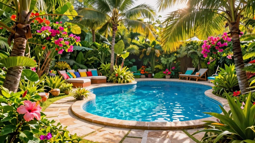 15 Pool Garden Ideas for a Tropical Paradise Effect
